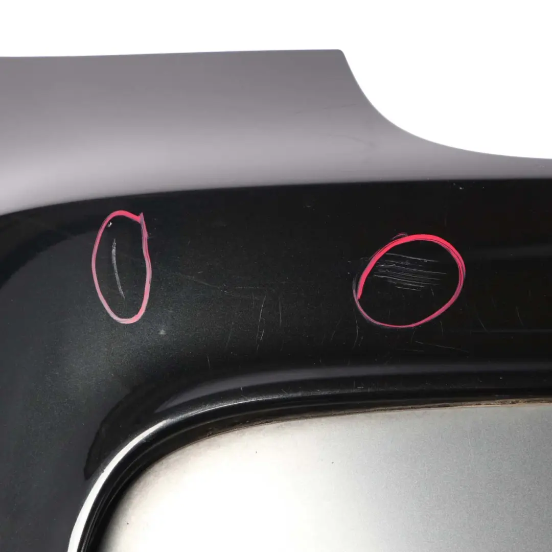 Bumper M Sport Trim Panel E81 Black Sapphire Metallic - 475 to BMW E87 LCI Rear with Part number 0034802 BMW E87 LCI Rear Bumper M Sport Trim Panel E81 Black Sapphire Metallic - 475 - SKU 0034801-BS - Part number 0034802