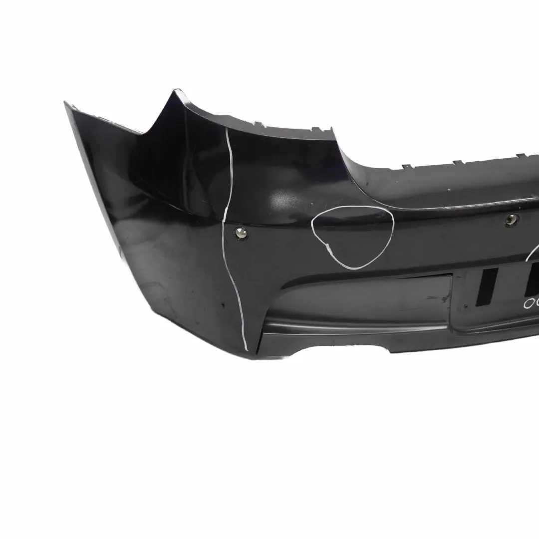 Bumper BMW E81 E87 LCI M Sport Trim Panel PDC Black Painted to Rear with Part number 0034802 Rear Bumper BMW E81 E87 LCI M Sport Trim Panel PDC Black Painted - SKU 0034802-BLK - Part number 0034802
