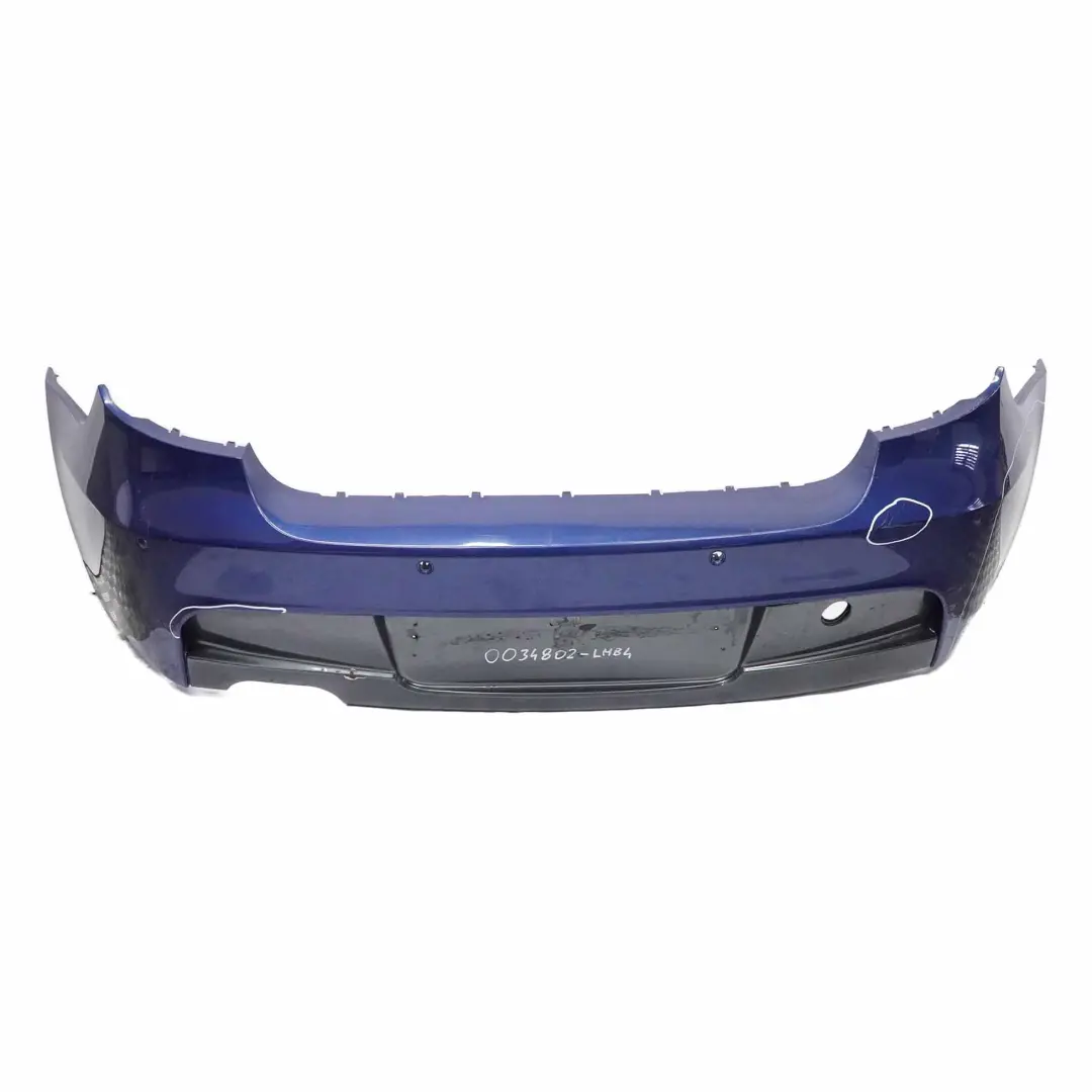 Bumper Trim Panel PDC Le Mans Blau Blue 381 to BMW E81 E87 LCI 4 M Sport Rear with Part number 0034802 BMW E81 E87 LCI 4 M Sport Rear Bumper Trim Panel PDC Le Mans Blau Blue 381 - SKU 0034802-LMB4 - Part number 0034802