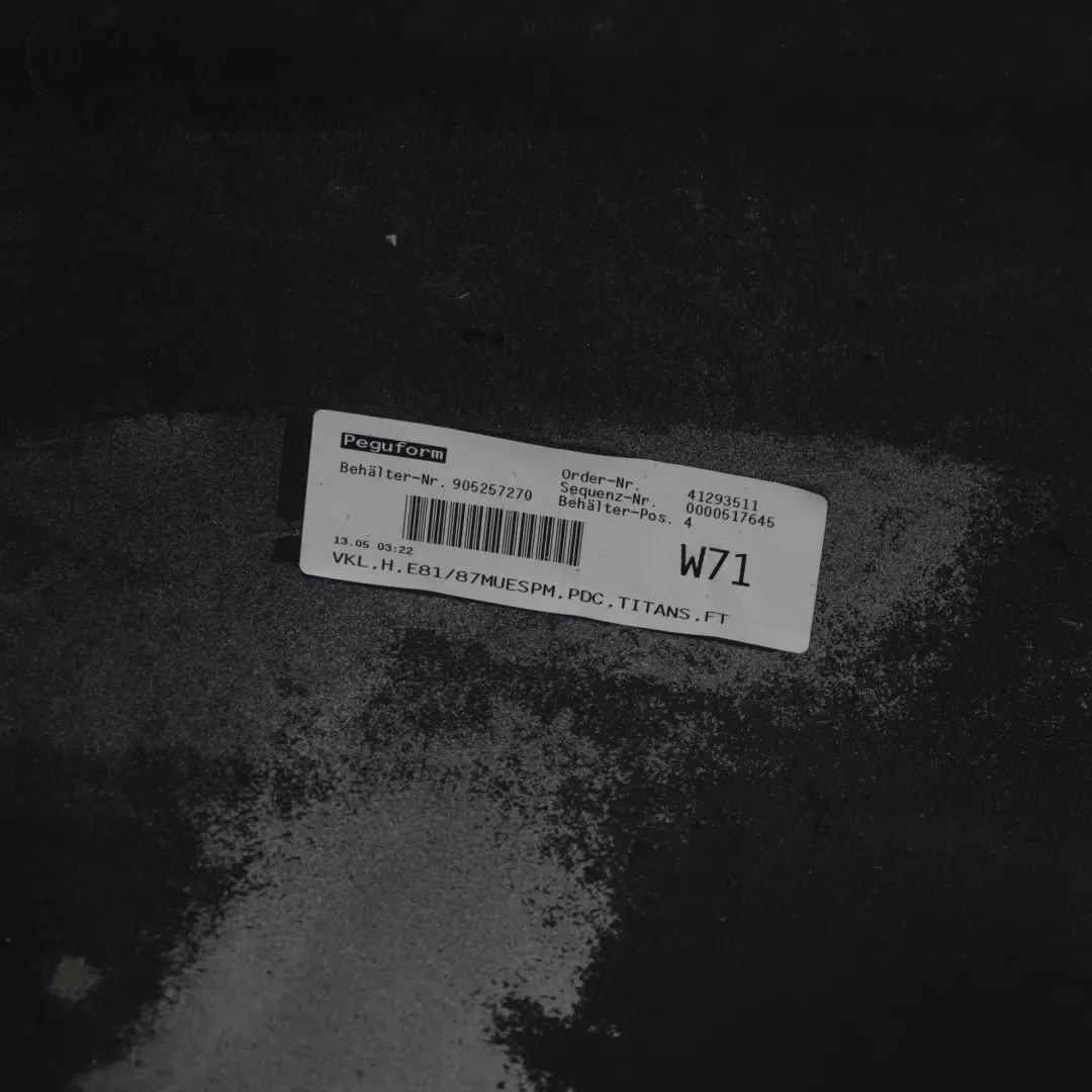 Bumper Trim Panel PDC Titan Silver - 354 to BMW 1 E81 E87 LCI 1 M Sport Rear with Part number 0034802 BMW 1 E81 E87 LCI 1 M Sport Rear Bumper Trim Panel PDC Titan Silver - 354 - SKU 0034802-TS1 - Part number 0034802