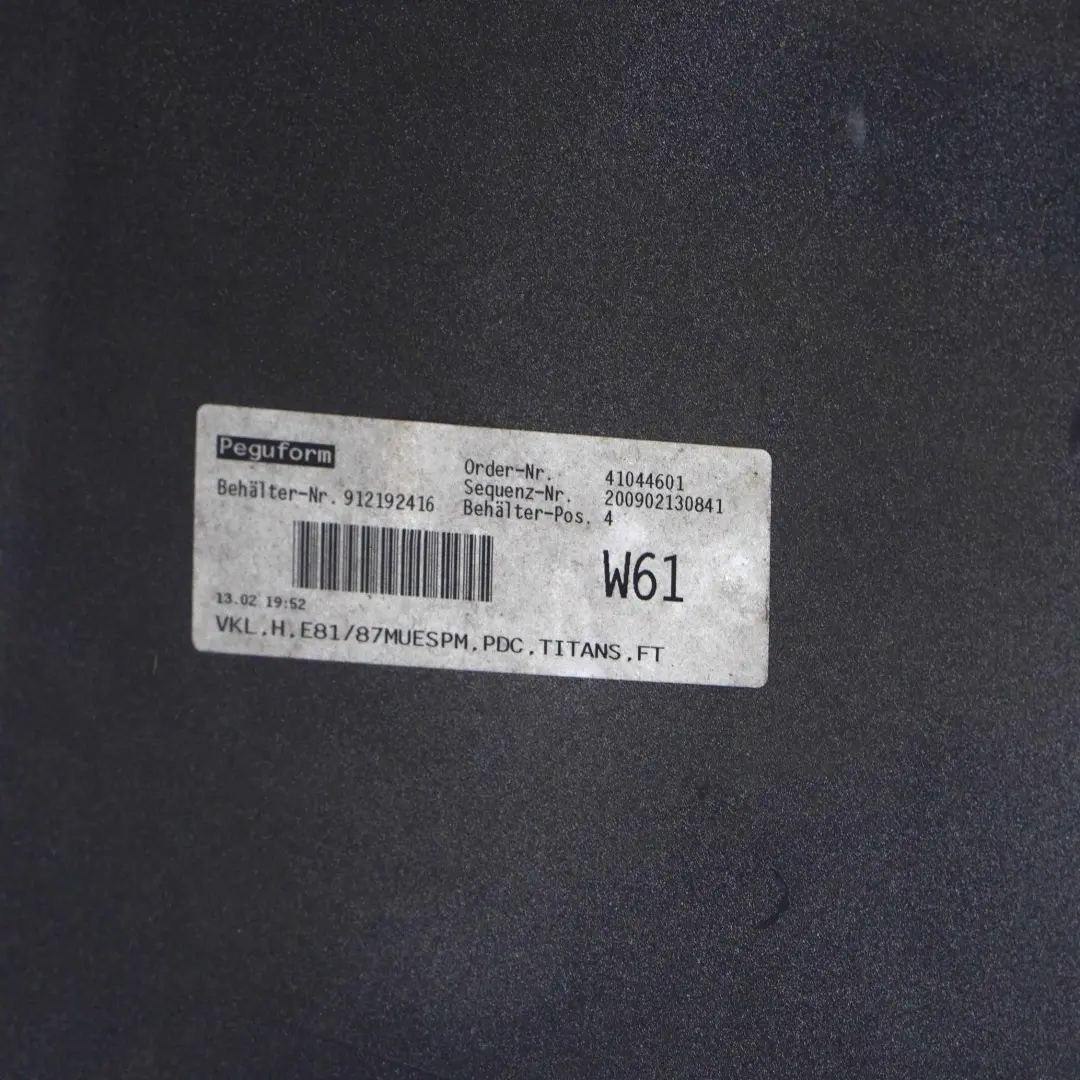 BMW 1 E81 E87 LCI M Sport Rear Bumper Trim Panel PDC Titan Silver - 354 - SKU 0034802-TS3 - Part number 0034802