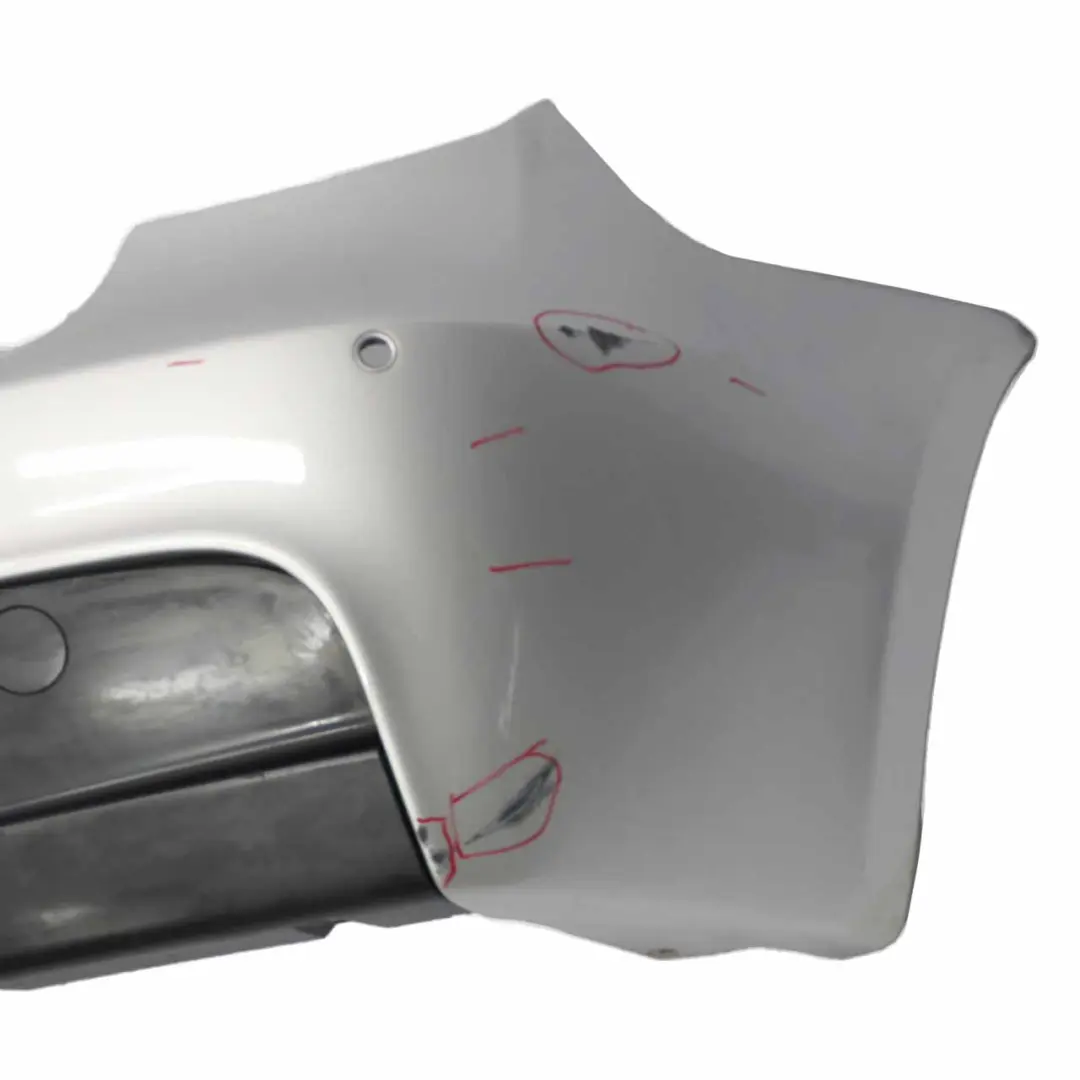 Bumper BMW E81 E87 LCI M Sport Trim Panel PDC Titan Silver Metallic - 354 to Rear with Part number 0034802 Rear Bumper BMW E81 E87 LCI M Sport Trim Panel PDC Titan Silver Metallic - 354 - SKU 0034802-TS6 - Part number 0034802