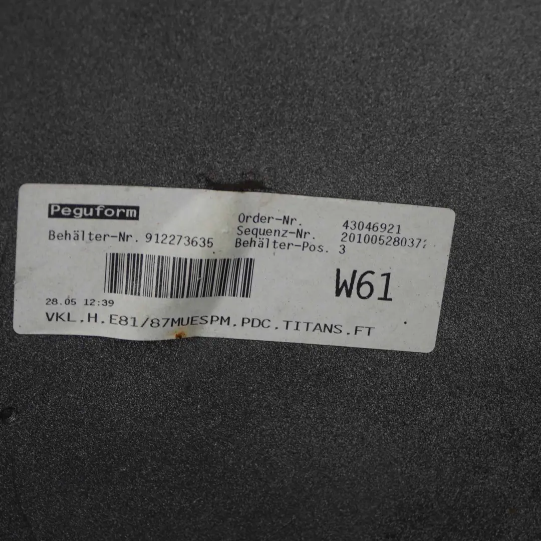 Rear Bumper BMW E81 E87 LCI M Sport Trim Panel PDC Titan Silver Metallic - 354 - SKU 0034802-TS7 - Part number 0034802