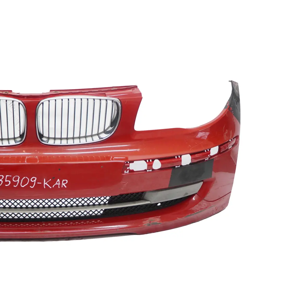 BMW 1 E81 E87 LCI Complete Front Bumper Trim Karmesinrot Crimson Red - A61 - SKU 0035909-KAR - Part number 0035909