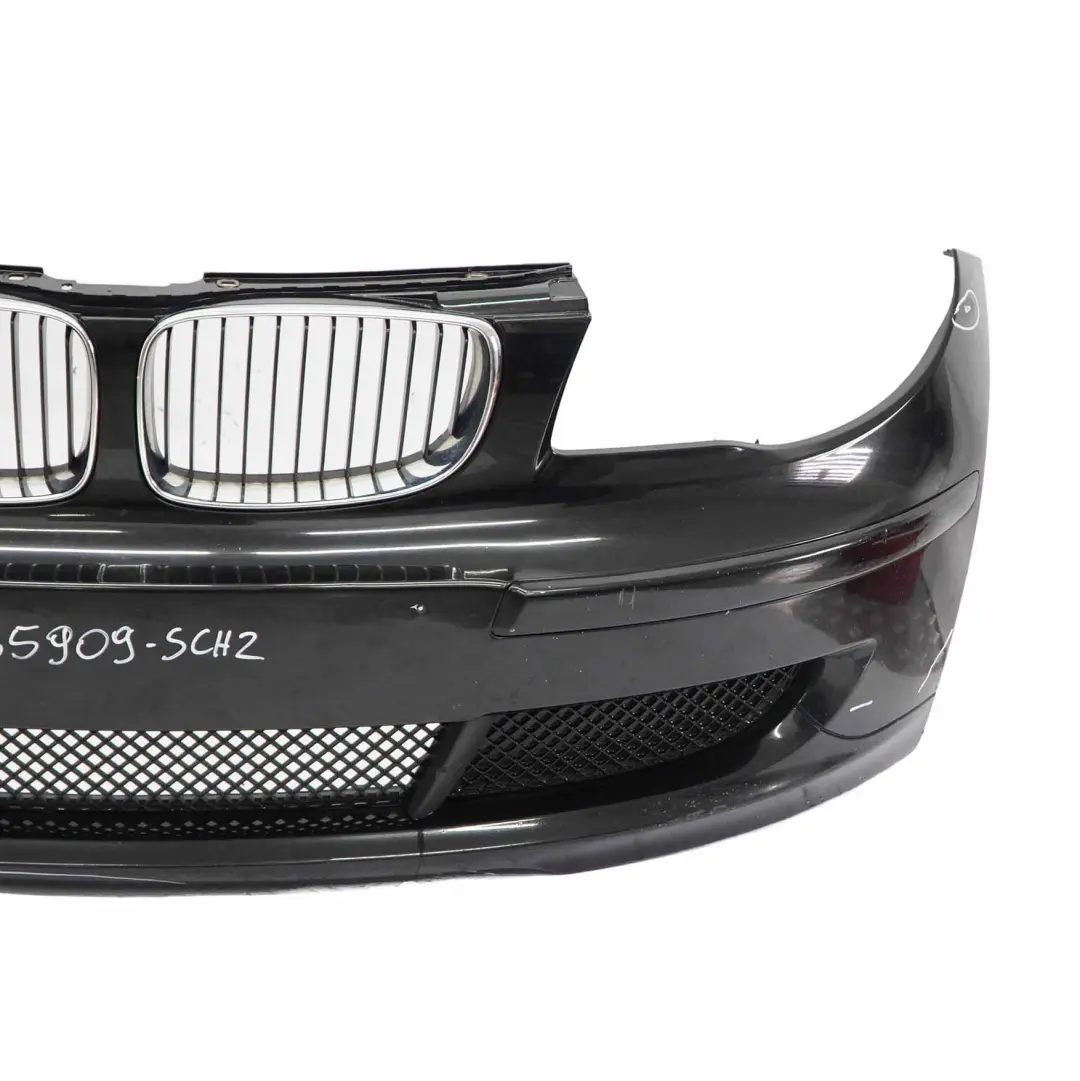 BMW E81 E87 LCI Complete Front Bumper Trim Panel Black Schwarz 2 - 668 - SKU 0035909-SCH2 - Part number 0035909