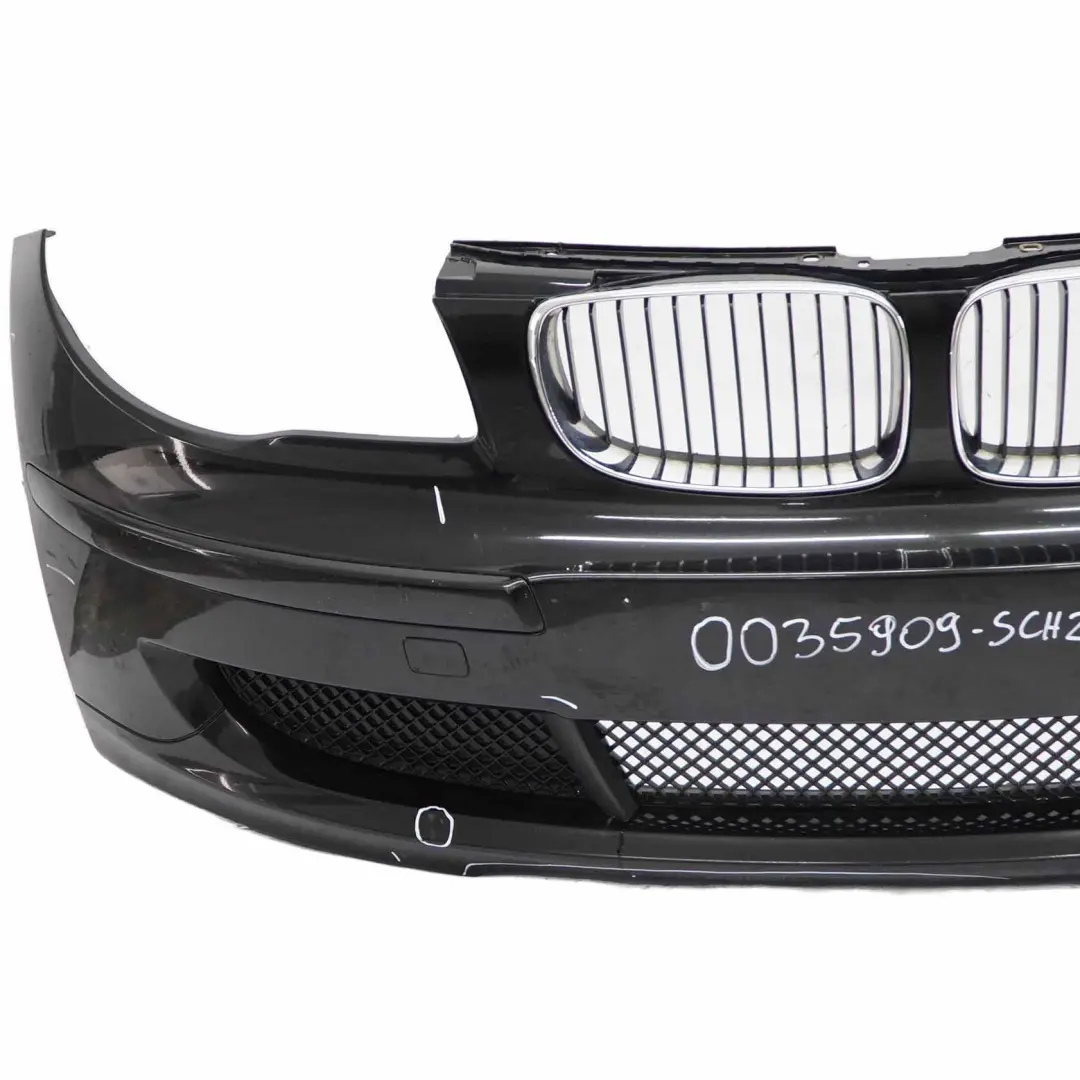 BMW E81 E87 LCI Complete Front Bumper Trim Panel Black Schwarz 2 - 668 - SKU 0035909-SCH2 - Part number 0035909