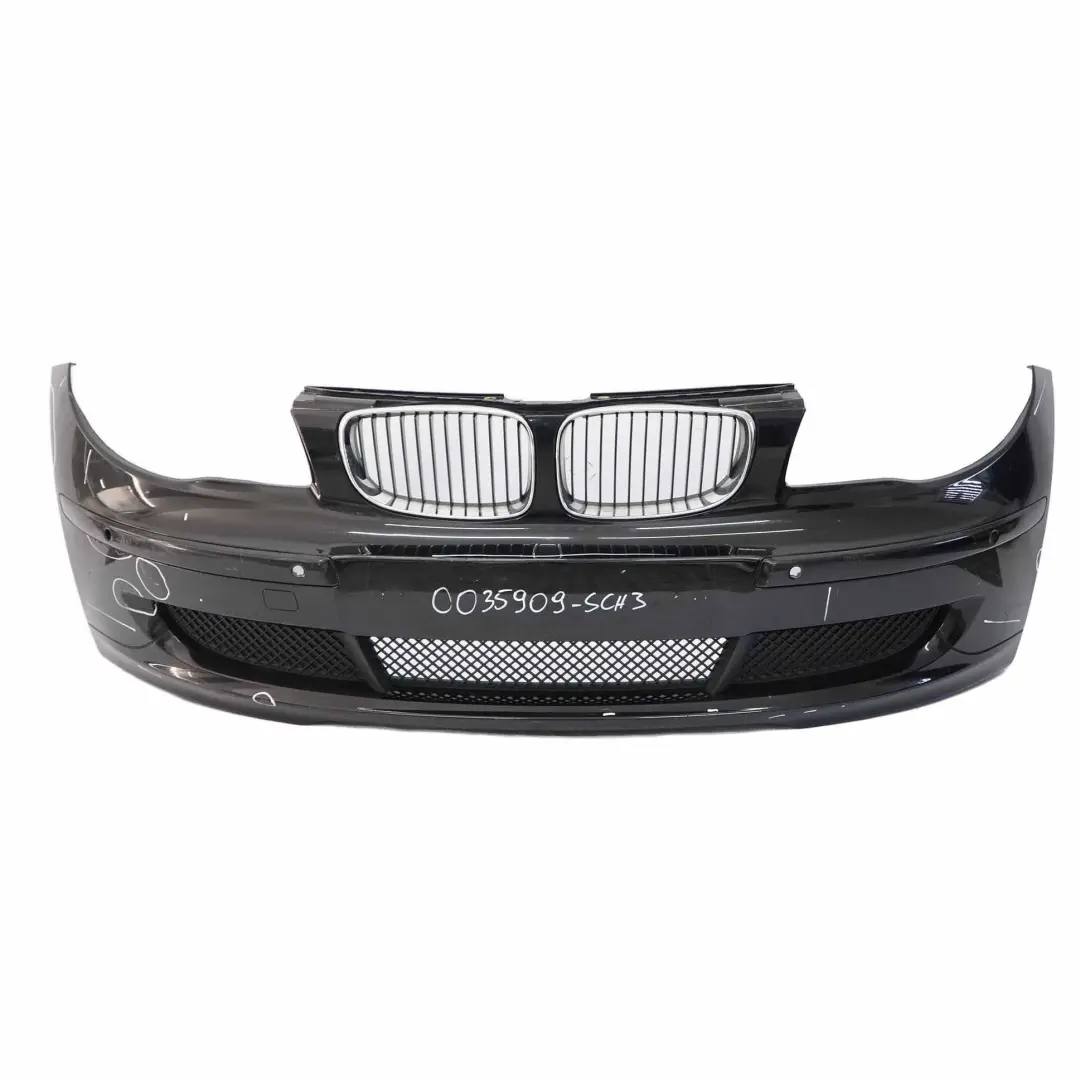 Bumper Front Complete Trim Panel E81 Schwarz 2 Black - 668 to BMW E87 LCI with Part number 0035909 BMW E87 LCI Bumper Front Complete Trim Panel E81 Schwarz 2 Black - 668 - SKU 0035909-SCH3 - Part number 0035909