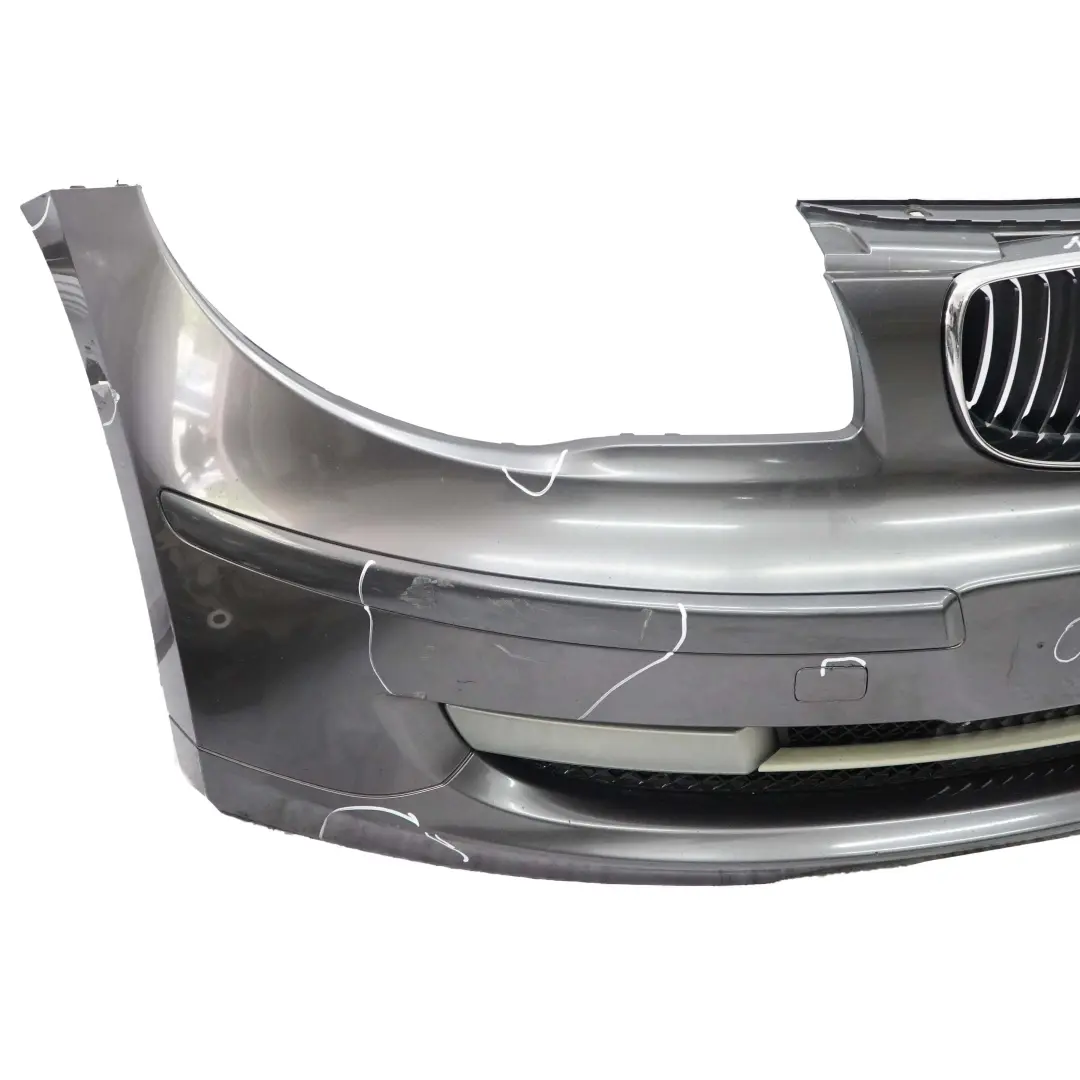 BMW E81 E87 LCI Complete Front Bumper Trim Panel Sparkling Graphite - A22 - SKU 0035909-SG2 - Part number 0035909