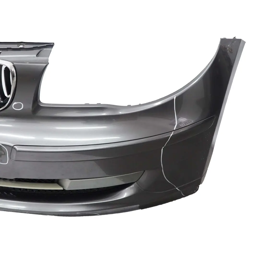 BMW E81 E87 LCI Complete Front Bumper Trim Panel Sparkling Graphite - A22 - SKU 0035909-SG2 - Part number 0035909
