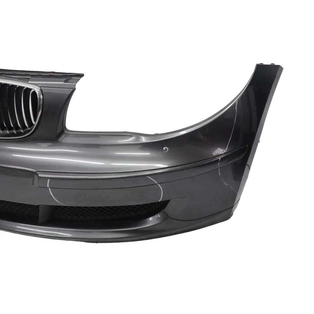 BMW 1 E81 E87 LCI Complete Front Bumper Trim Panel Sparkling Graphite - A22 - SKU 0035909-SG - Part number 0035909