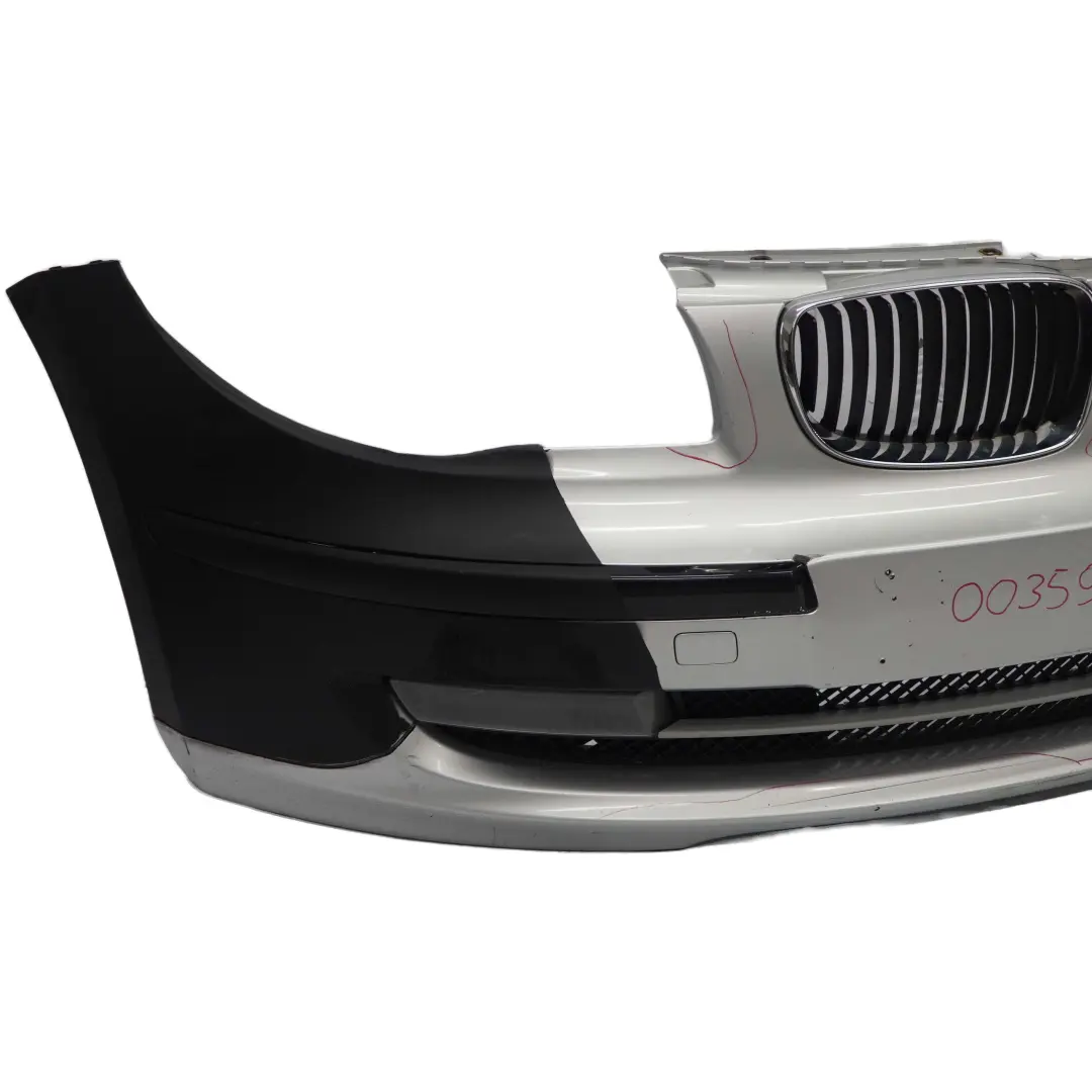 BMW E81 E87 LCI Complete Front Bumper PDC Trim Panel Silver Titansilber - 354 - SKU 0035909-TS2 - Part number 0035909