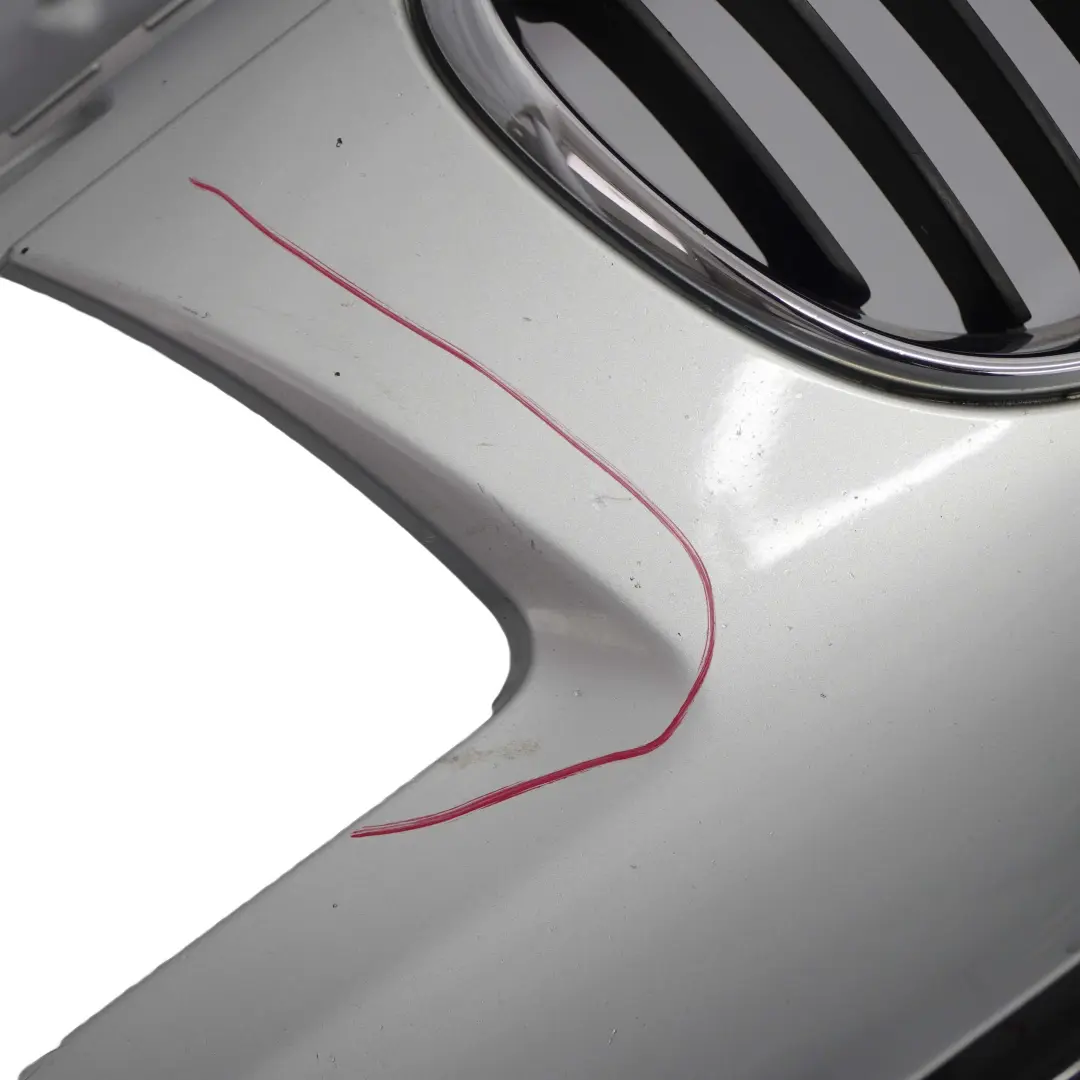 Complete Front Bumper PDC Trim Panel Silver Titansilber - 354 to BMW E81 E87 LCI with Part number 0035909 BMW E81 E87 LCI Complete Front Bumper PDC Trim Panel Silver Titansilber - 354 - SKU 0035909-TS2 - Part number 0035909