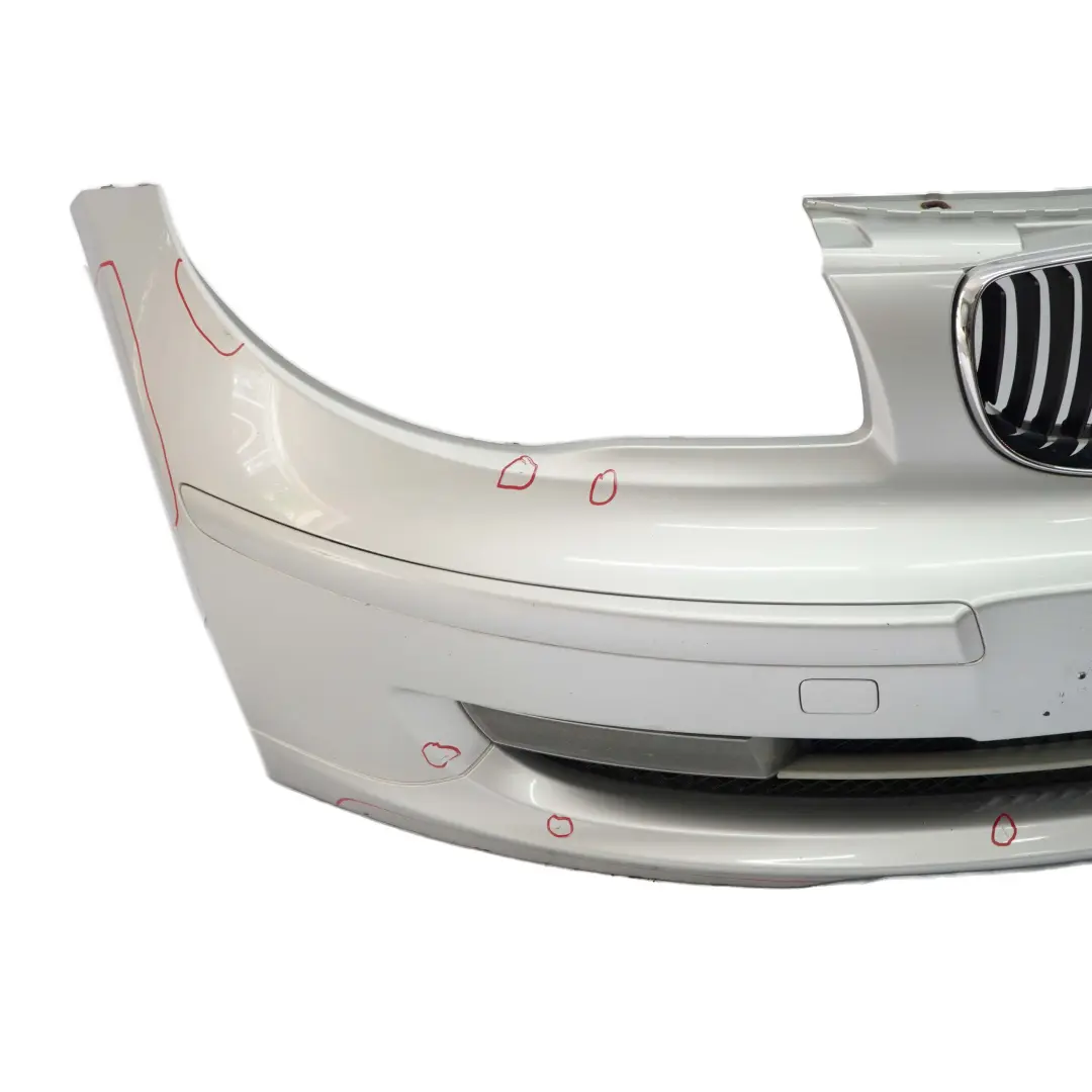 BMW E87 LCI Front Bumper Complete PDC Trim Panel E81 Titansilber Silver - 354 - SKU 0035909-TS4 - Part number 0035909