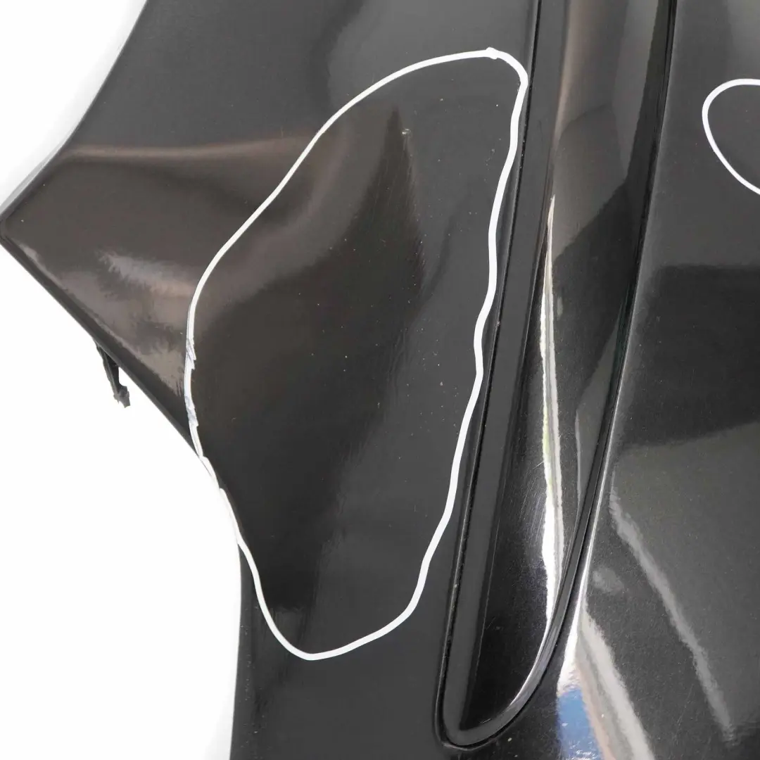 Bumper Trim Panel PDC Black Sapphire Metallic - 475 to BMW E81 E87 LCI Rear with Part number 0035911 BMW E81 E87 LCI Rear Bumper Trim Panel PDC Black Sapphire Metallic - 475 - SKU 0035911-BS3 - Part number 0035911