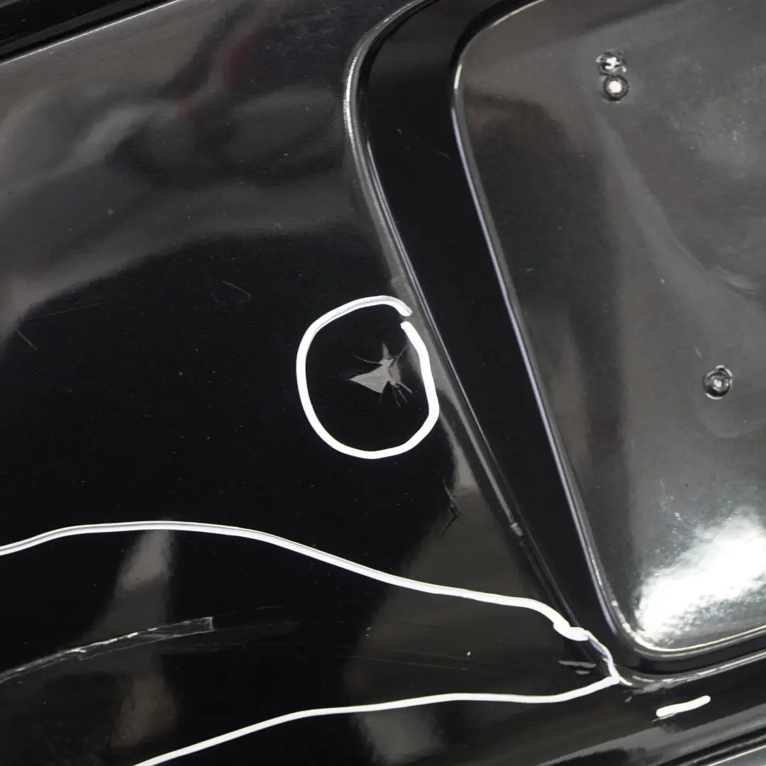 BMW E81 E87 LCI Rear Bumper Trim Panel PDC Black Sapphire Metallic - 475 - SKU 0035911-BS3 - Part number 0035911