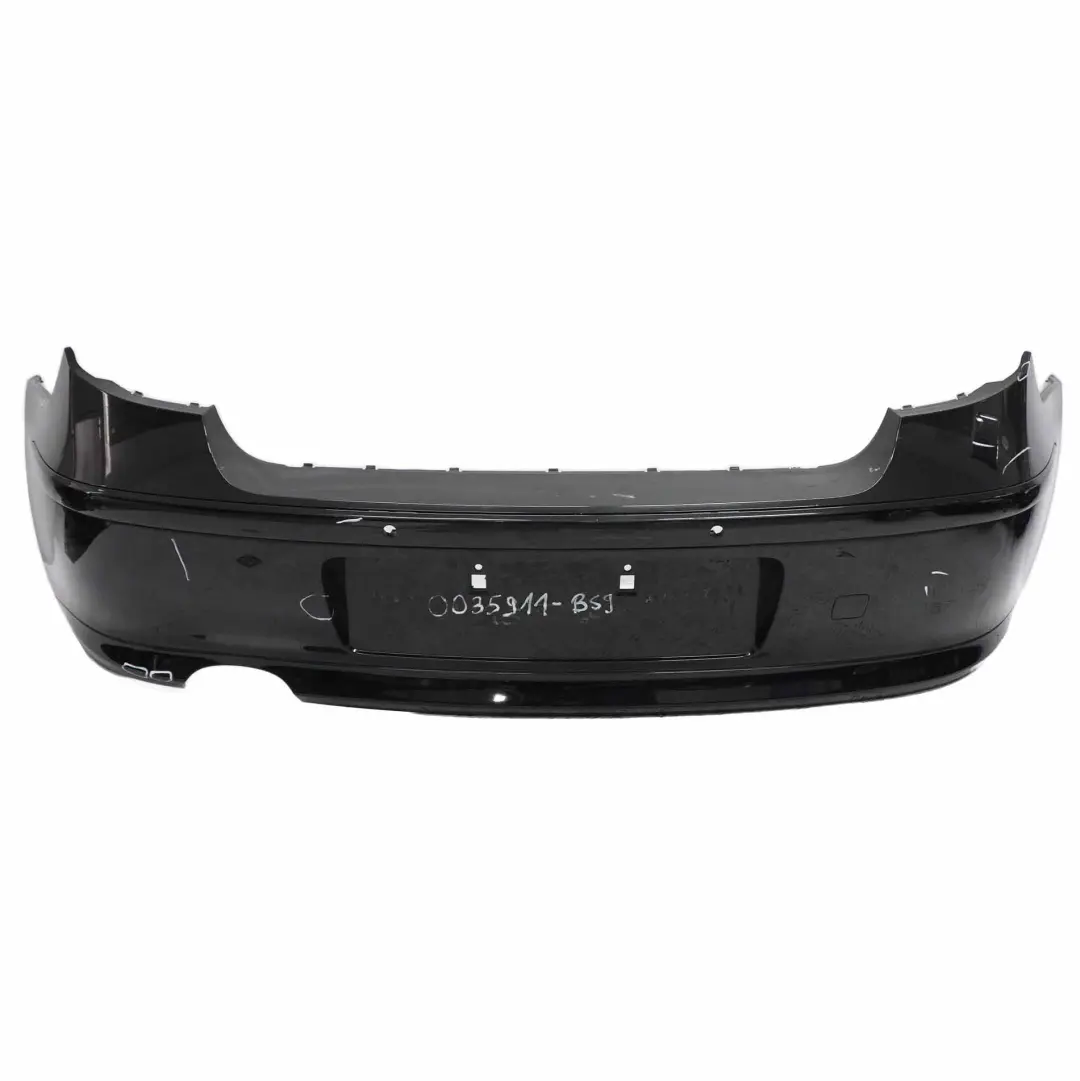 Bumper BMW E81 E87 LCI Trim Panel PDC Black Sapphire Metallic - 475 to Rear with Part number 0035911 Rear Bumper BMW E81 E87 LCI Trim Panel PDC Black Sapphire Metallic - 475 - SKU 0035911-BS9 - Part number 0035911