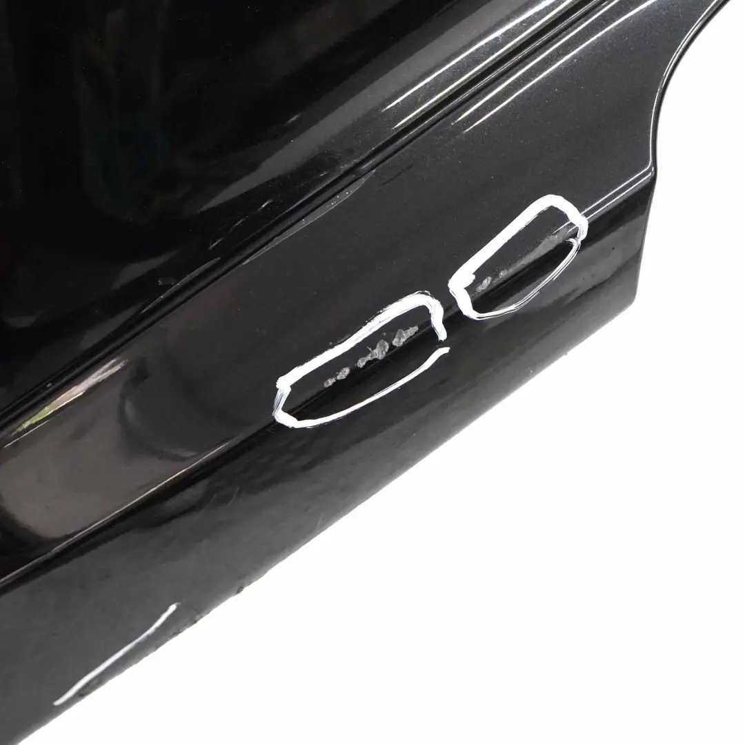 Bumper BMW E81 E87 LCI Trim Panel PDC Black Sapphire Metallic - 475 to Rear with Part number 0035911 Rear Bumper BMW E81 E87 LCI Trim Panel PDC Black Sapphire Metallic - 475 - SKU 0035911-BS9 - Part number 0035911