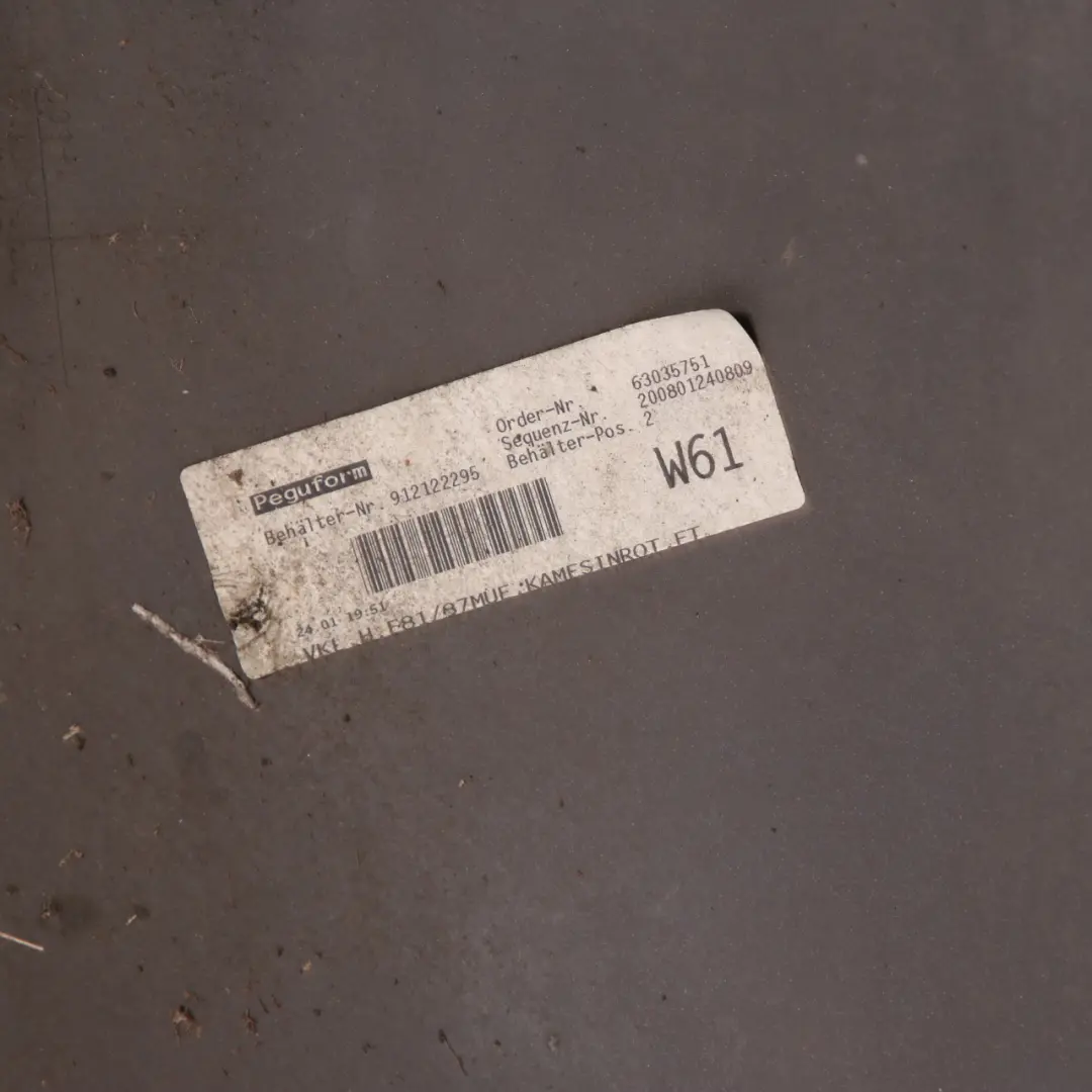 Bumper BMW E81 E87 LCI Trim Panel Cover Karmesinrot Crimson Red - A61 to Rear with Part number 0035911 Rear Bumper BMW E81 E87 LCI Trim Panel Cover Karmesinrot Crimson Red - A61 - SKU 0035911-KAR2 - Part number 0035911