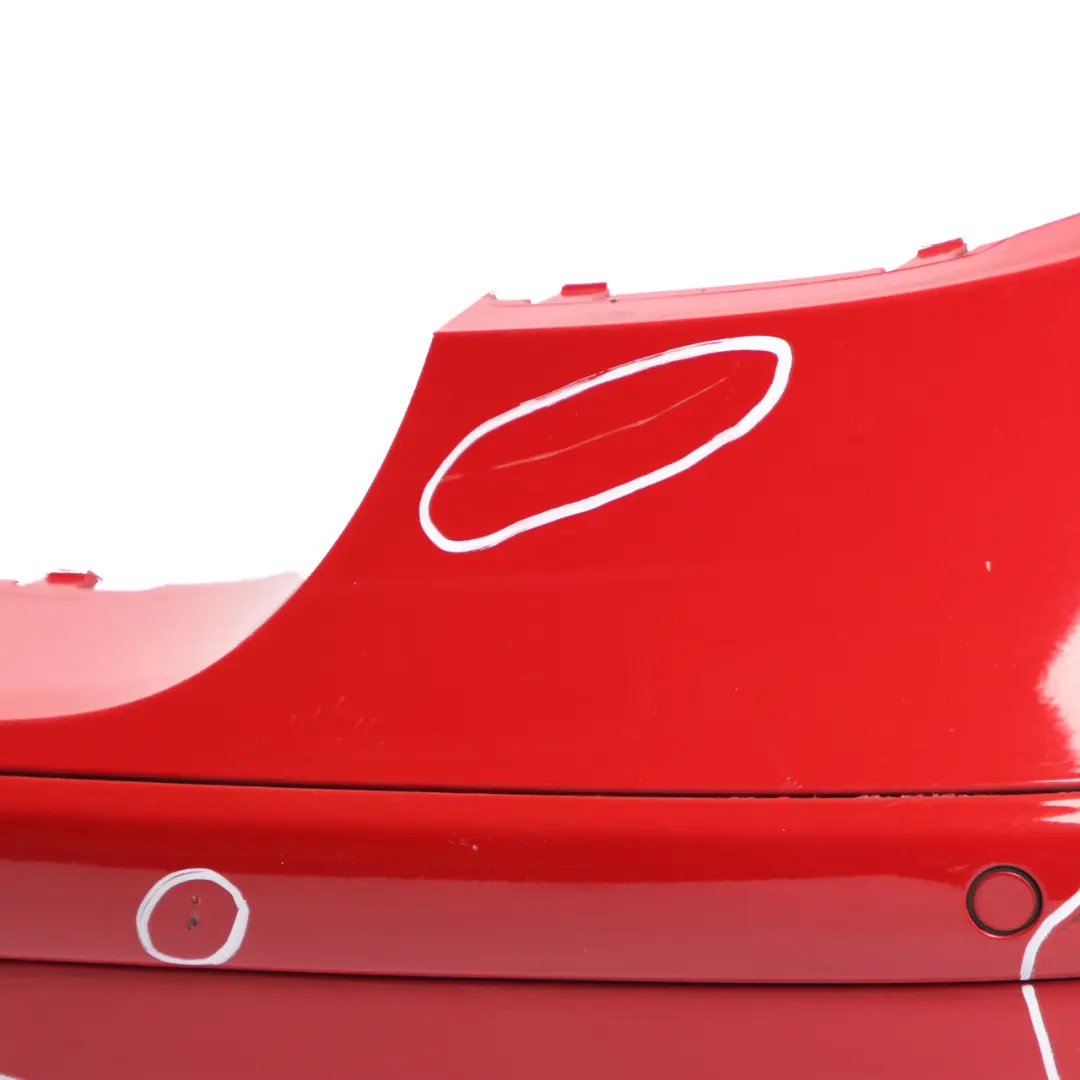 Bumper BMW E81 E87 LCI Trim Panel Cover Karmesinrot Crimson Red - A61 to Rear with Part number 0035911 Rear Bumper BMW E81 E87 LCI Trim Panel Cover Karmesinrot Crimson Red - A61 - SKU 0035911-KAR2 - Part number 0035911