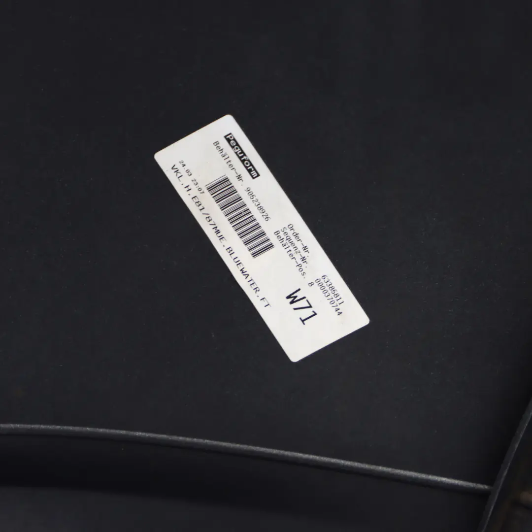 Trim Panel Bumper Rear Bluewater Metallic - 896 to BMW E81 E87 LCI with Part number 0035911 BMW E81 E87 LCI Trim Panel Bumper Rear Bluewater Metallic - 896 - SKU 0035911-WB - Part number 0035911