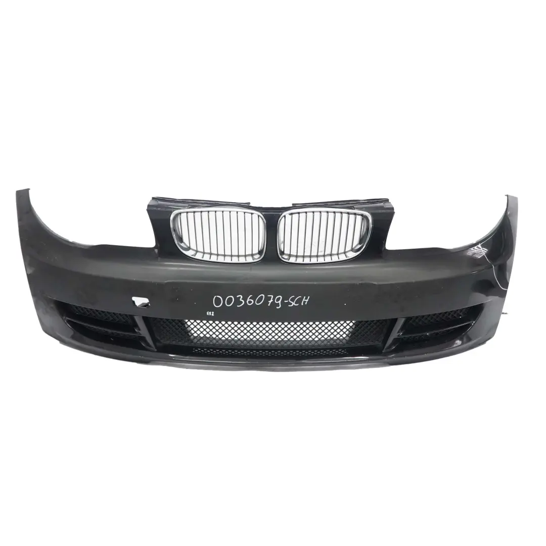 BMW 1 Series E82 E88 Complete Front Bumper Trim Schwarz 2 Black - 668 - SKU 0036079-SCH - Part number 0036079