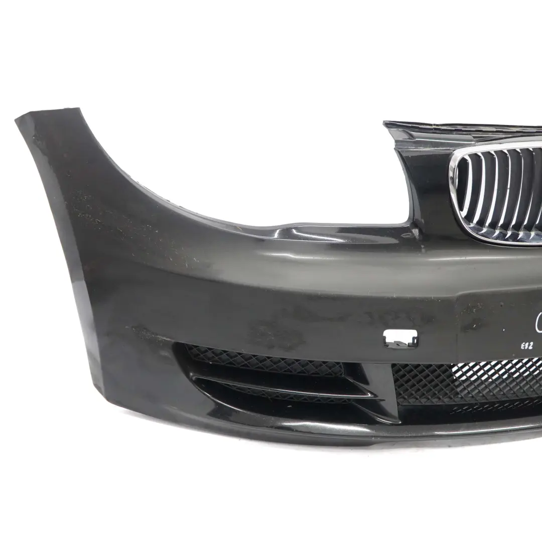 BMW 1 Series E82 E88 Complete Front Bumper Trim Schwarz 2 Black - 668 - SKU 0036079-SCH - Part number 0036079