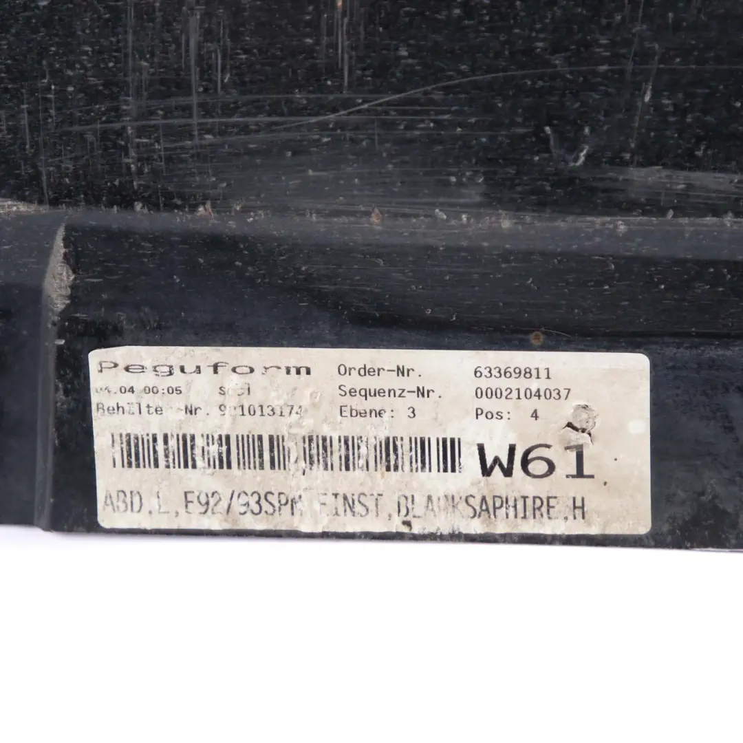 Side Skirt M Sport Sill Strip Cover Left N/S Black Sapphire - 475 to BMW E92 E93 with Part number 0036123 BMW E92 E93 Side Skirt M Sport Sill Strip Cover Left N/S Black Sapphire - 475 - SKU 0036123-BS3 - Part number 0036123