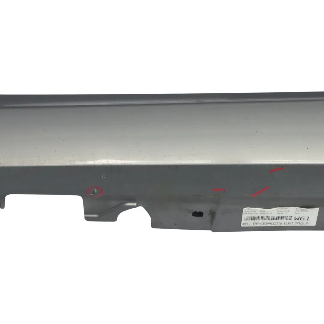 BMW E92 E93 M Sport Schwellerleiste Links Spacegrau Grey - A52 - SKU 0036123-SCG1 - Teilenummer 0036123