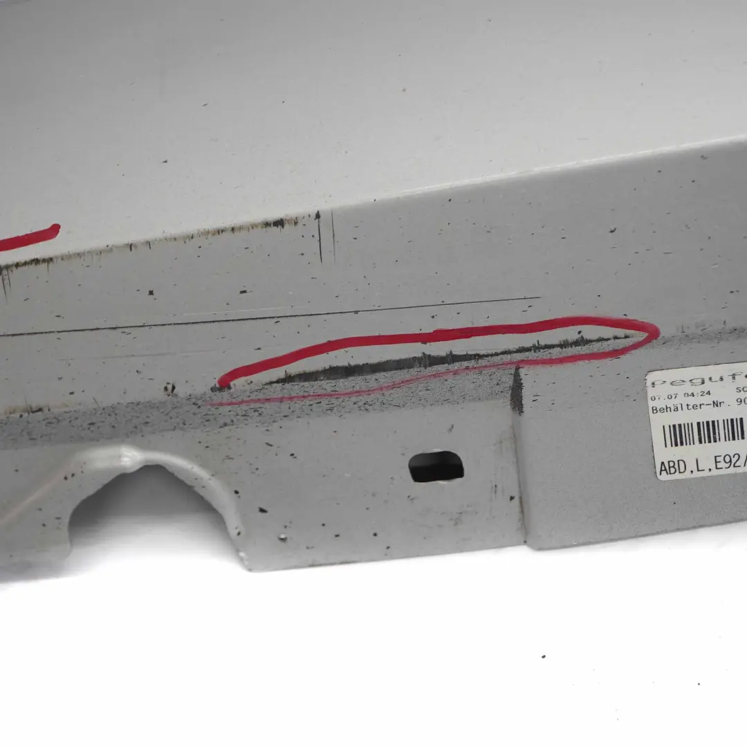 Sill Strip Side Skirt Cover Left N/S Titansilber Silver 354 to BMW E92 E93 M Sport with Part number 0036123 BMW E92 E93 M Sport Sill Strip Side Skirt Cover Left N/S Titansilber Silver 354 - SKU 0036123-TS1 - Part number 0036123