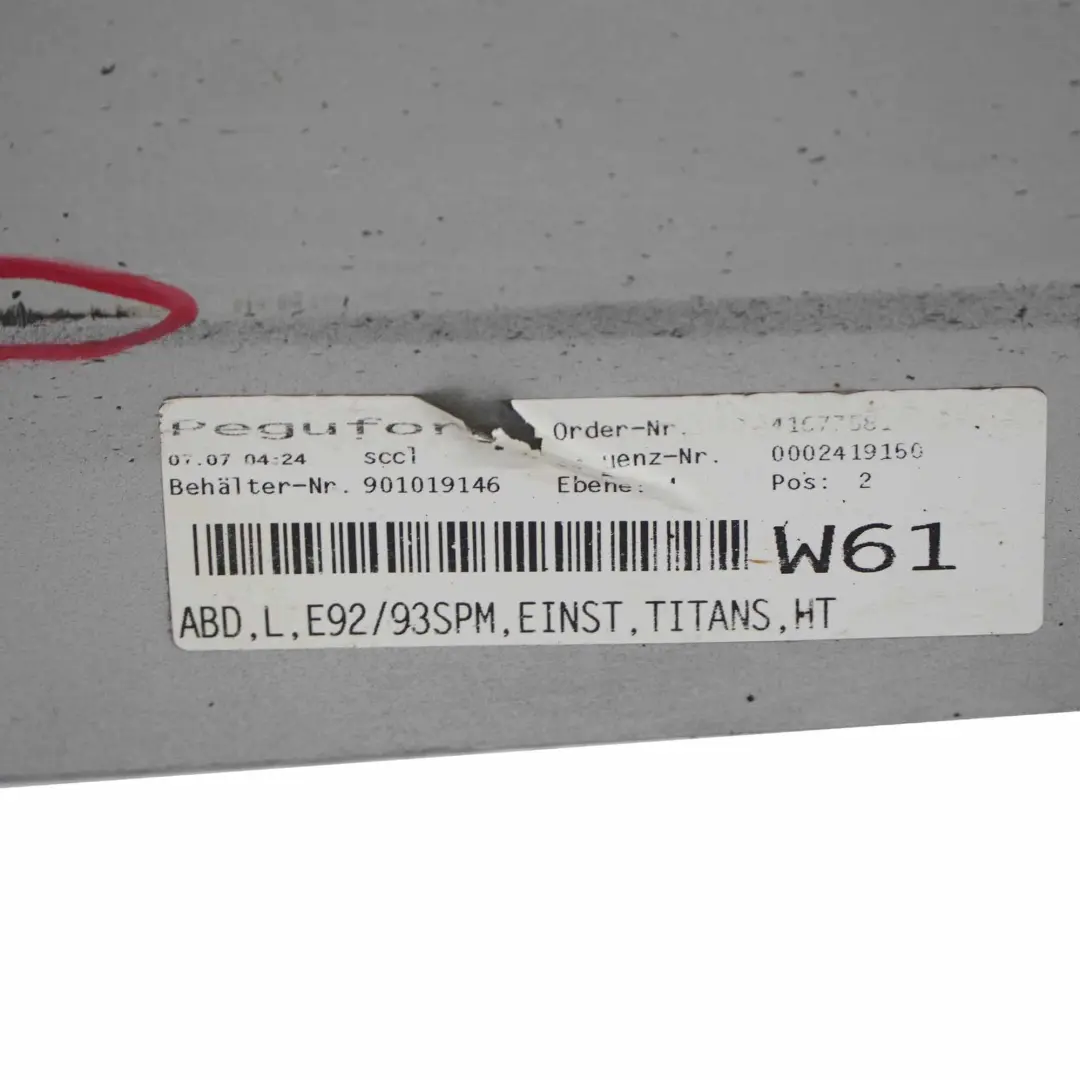 BMW E92 E93 M Sport Sill Strip Side Skirt Cover Left N/S Titansilber Silver 354 - SKU 0036123-TS1 - Part number 0036123