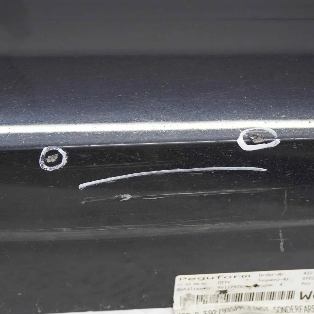BMW E92 E93 Side Skirt M Sport Sill Strip Right O/S Azurite Black Metallic - S34 - SKU 0036124-AZB - Part number 0036124