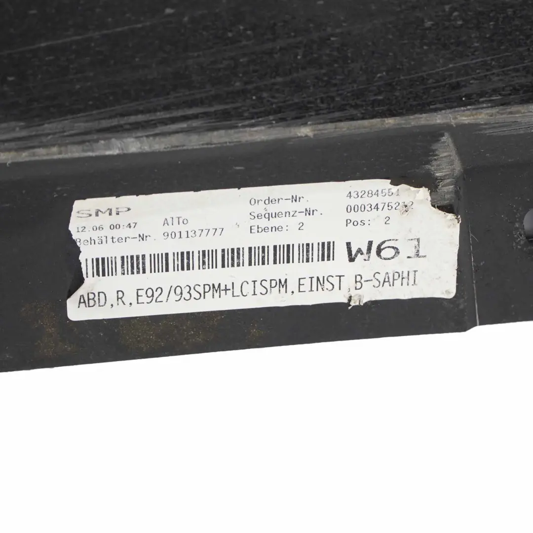 BMW E92 E93 Gonna Laterale M Sport Sill Strip Destra Nero Zaffiro - 475 - SKU 0036124-BS1 - Numero di parte 0036124