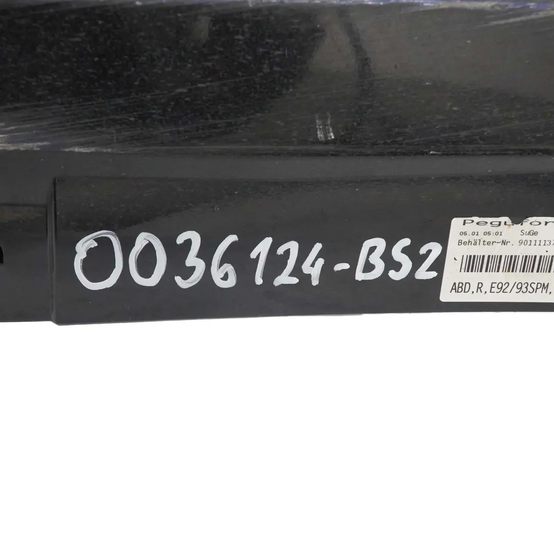 Gonna Laterale BMW E92 E93 M Sport Striscia Copertura Destra Nero Zaffiro - 475 per con numero di parte 0036124 Gonna Laterale BMW E92 E93 M Sport Striscia Copertura Destra Nero Zaffiro - 475 - SKU 0036124-BS2 - Numero di parte 0036124