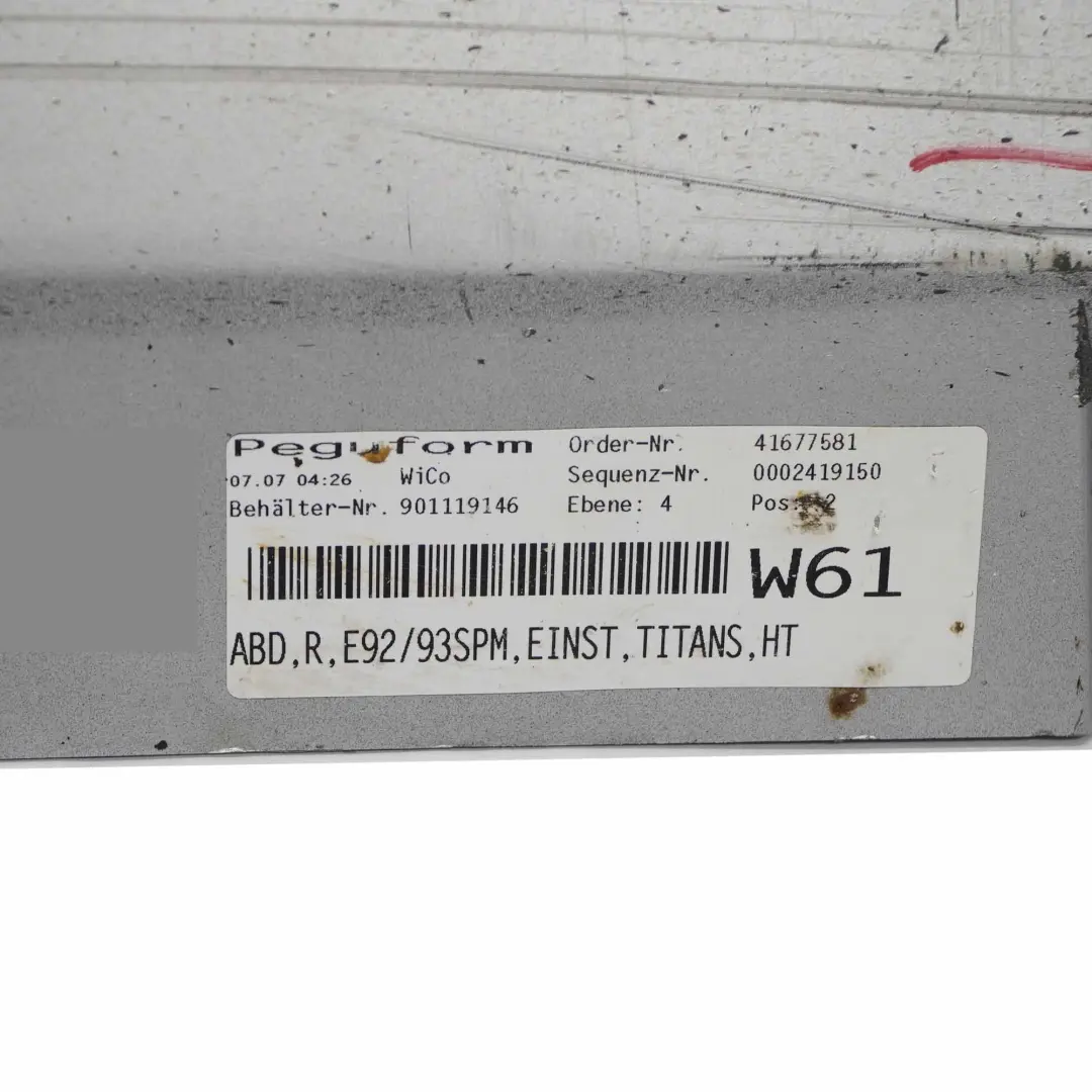 BMW E92 Osłona Progu Prawa M-Pakiet Titansilber - SKU 0036124-TS3 - Numer Części 0036124