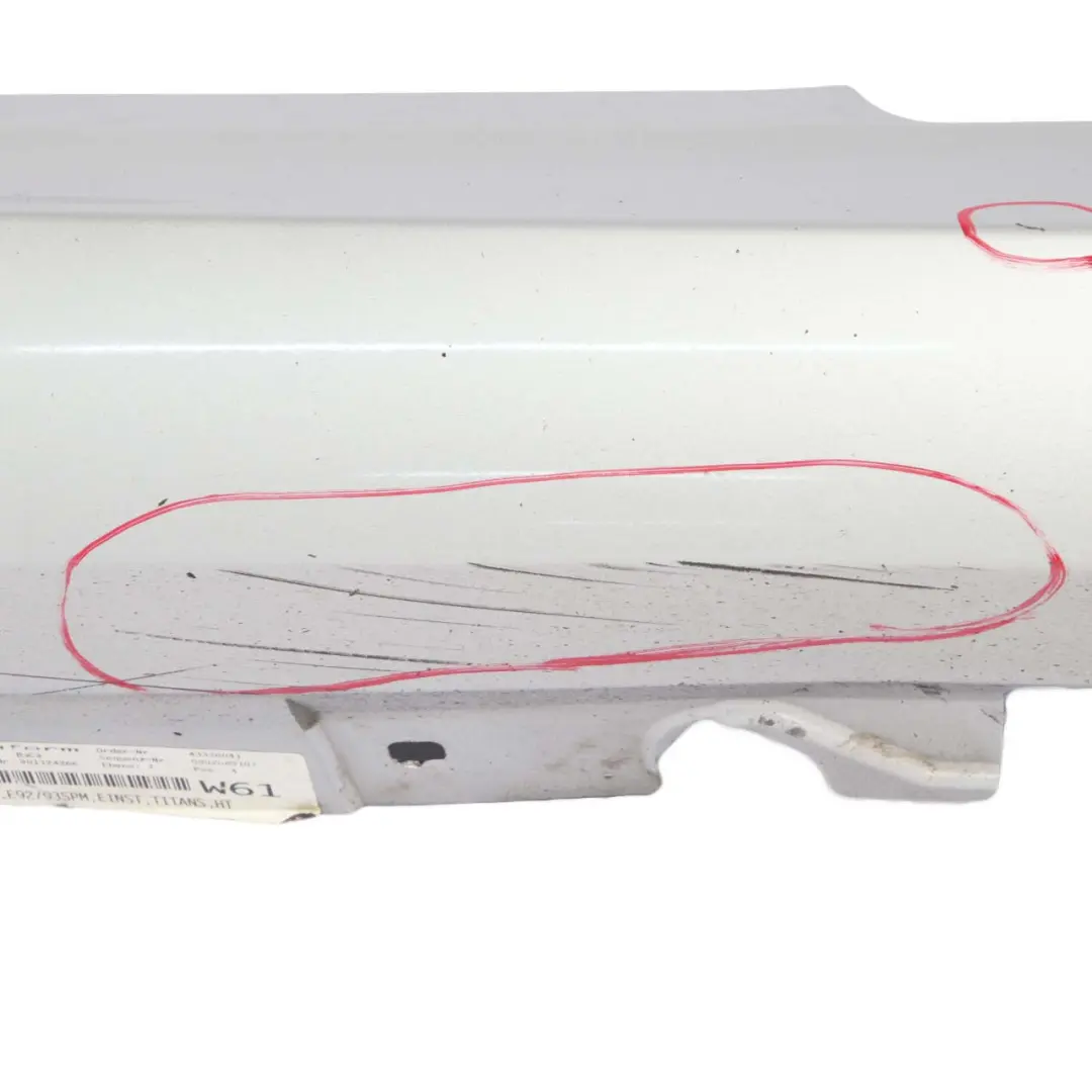 BMW 3 Series E92 E93 M Sport Sill Strip Side Skirt Right O/S Titansilber Silver - SKU 0036124-TS - Part number 0036124