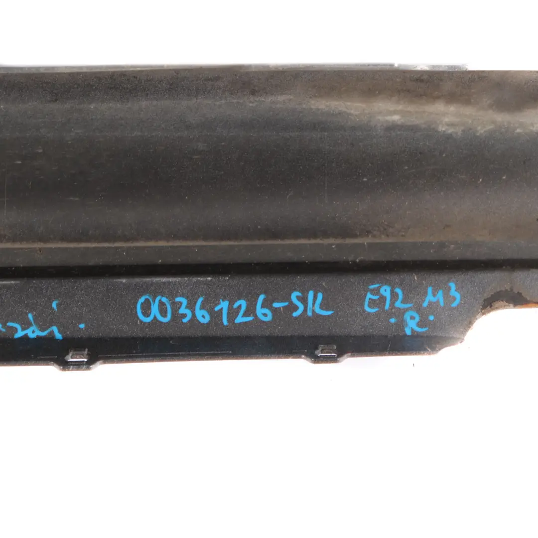 Side Skirt BMW E92 M3 Coupe Sill Strip Right O/S Silverstone II Metallic - A29 to with Part number 0036126 Side Skirt BMW E92 M3 Coupe Sill Strip Right O/S Silverstone II Metallic - A29 - SKU 0036126-SIL - Part number 0036126