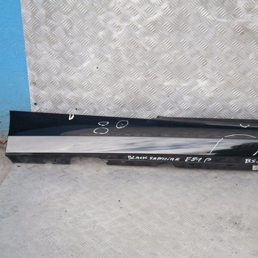 BMW 1 SERIES E81 E82 E88 Sill Strip Side Skirt Right O/S Black Sapphire Metallic - SKU 0036142-BS3 - Part number 51770036142
