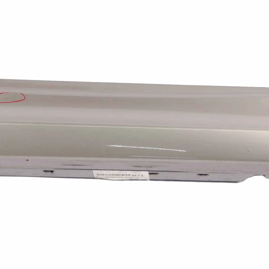 BMW E81 E88 Sill Strip Side Skirt Right O/S Kaschmirsilber Cashmere Silver A72 - SKU 0036142-KAS - Part number 0036142