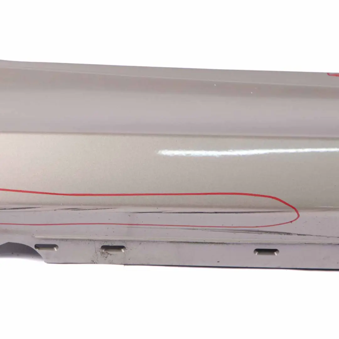 BMW E81 E88 Sill Strip Side Skirt Right O/S Kaschmirsilber Cashmere Silver A72 - SKU 0036142-KAS - Part number 0036142