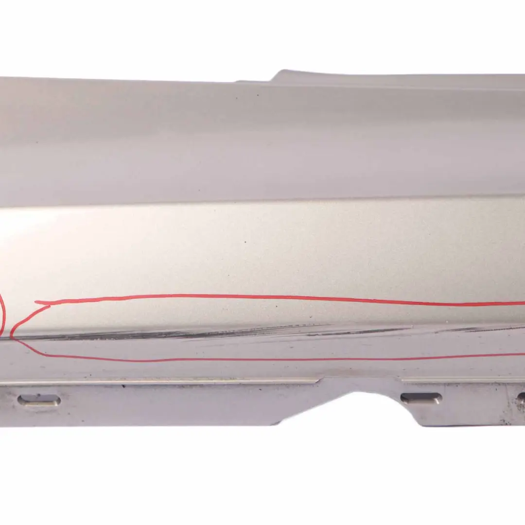 BMW E81 E88 Sill Strip Side Skirt Right O/S Kaschmirsilber Cashmere Silver A72 - SKU 0036142-KAS - Part number 0036142