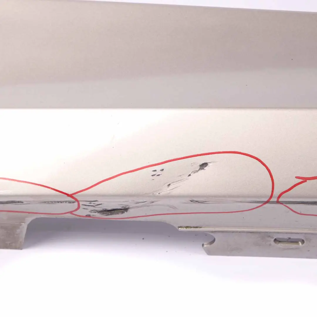 BMW E81 E88 Sill Strip Side Skirt Right O/S Kaschmirsilber Cashmere Silver A72 - SKU 0036142-KAS - Part number 0036142