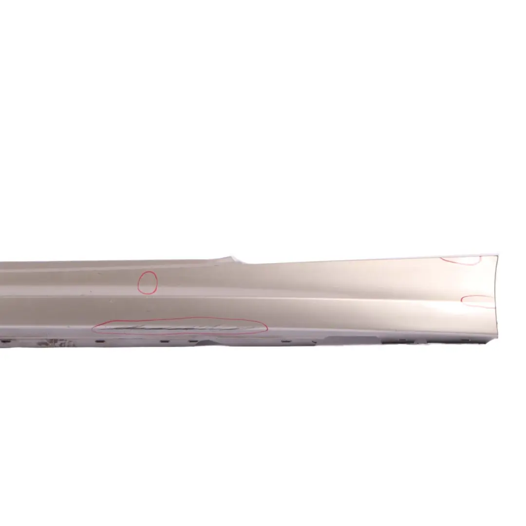 Sill Strip Side Skirt Left N/S Kaschmirsilber Silver - A72 to BMW 1 E81 E82 E88 with Part number 0036143 BMW 1 E81 E82 E88 Sill Strip Side Skirt Left N/S Kaschmirsilber Silver - A72 - SKU 0036143-KAS1 - Part number 0036143