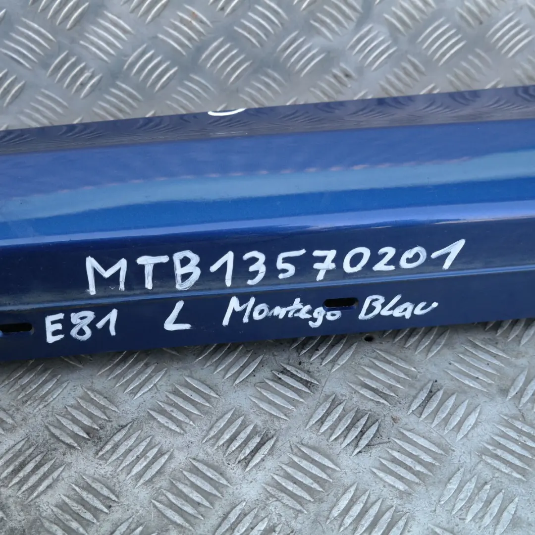 BMW 1 E81 Nakładka próg lewy montegoblau A51 - SKU 0036143-MTB1 - Numer Części 51770036143