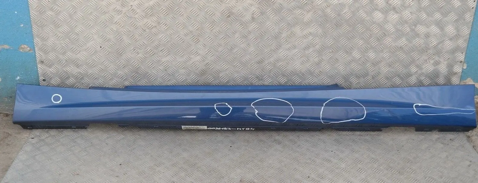 BMW E81 E82 E88 Listello Portiera Apertura Gonna SX Montegoblau Blu