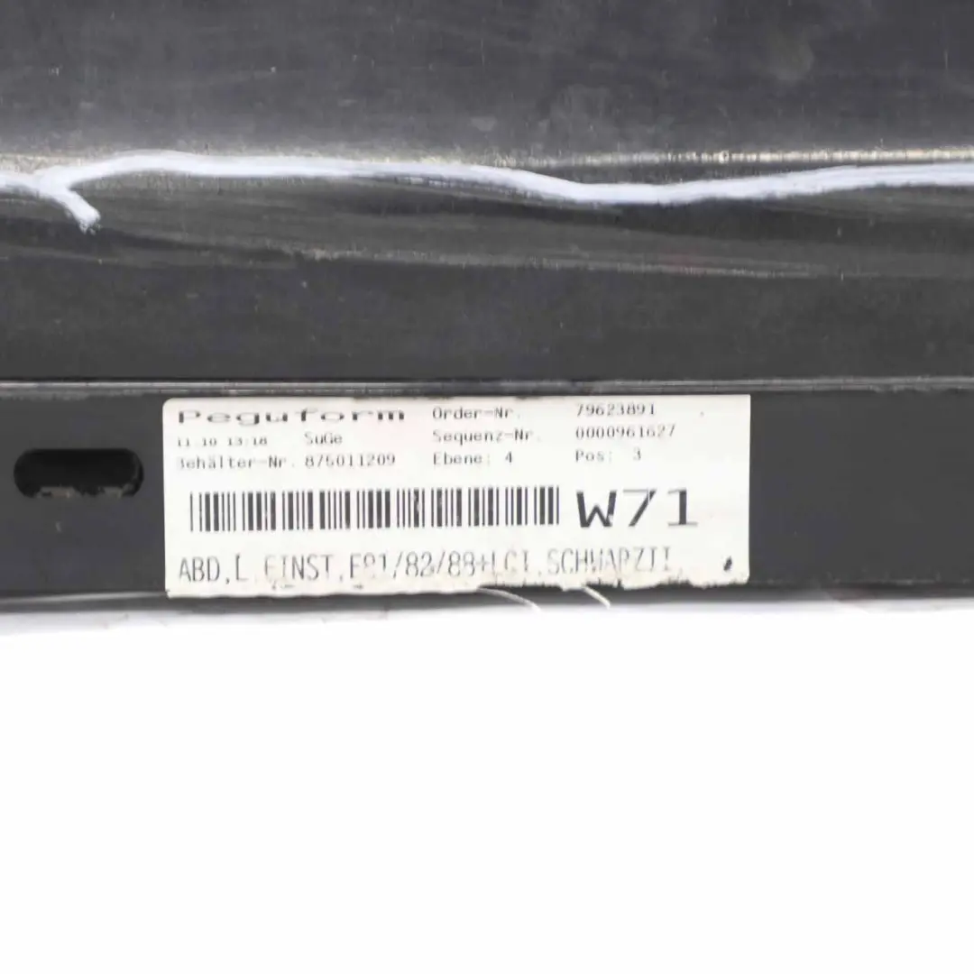 Side Skirt Sill Strip Left N/S E88 Schwarz 2 Black - 668 to BMW E81 E82 with Part number 0036143 BMW E81 E82 Side Skirt Sill Strip Left N/S E88 Schwarz 2 Black - 668 - SKU 0036143-SCH5 - Part number 0036143
