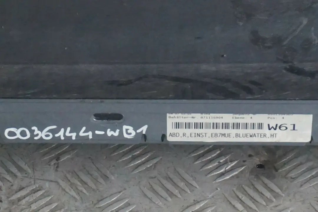 BMW E87 LCI 1 Sill Strip Side Skirt Right Bluewater Blue Water - SKU 0036144-WB1 - Número de pieza 0036144