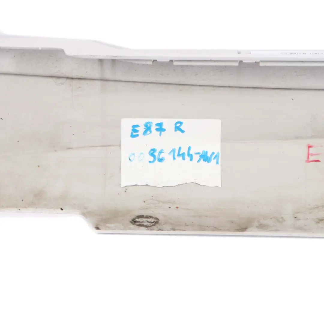 Sill Strip Side Skirt Right O/S M Sport Alpinweiss Alpine White 300 to BMW E87 LCI with Part number 0033556 BMW E87 LCI Sill Strip Side Skirt Right O/S M Sport Alpinweiss Alpine White 300 - SKU 0033556-AW - Part number 0033556