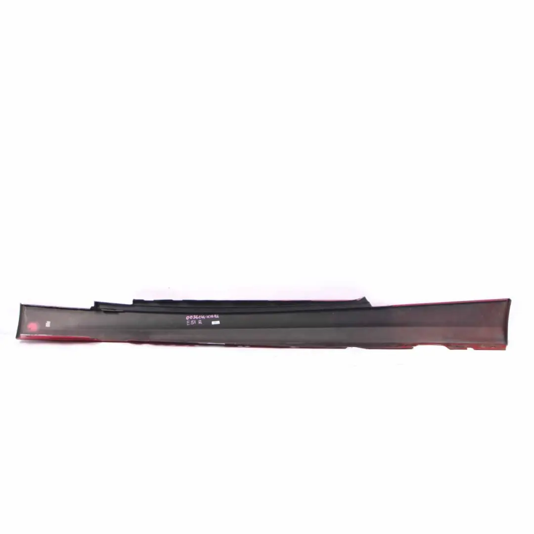 BMW E81 E82 Side Skirt Sill Strip Right O/S Karmesinrot Crimson Red Rot - A61 - SKU 0036142-KAR - Part number 0036142