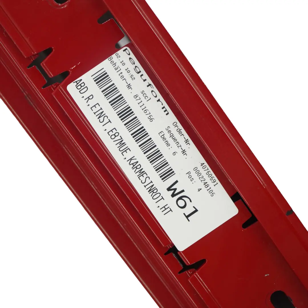 Nakładka listwa próg prawy do BMW E87 LCI o numerze 51770036144 BMW E87 LCI Nakładka listwa próg prawy - SKU 0036144-KAR - Numer Części 51770036144