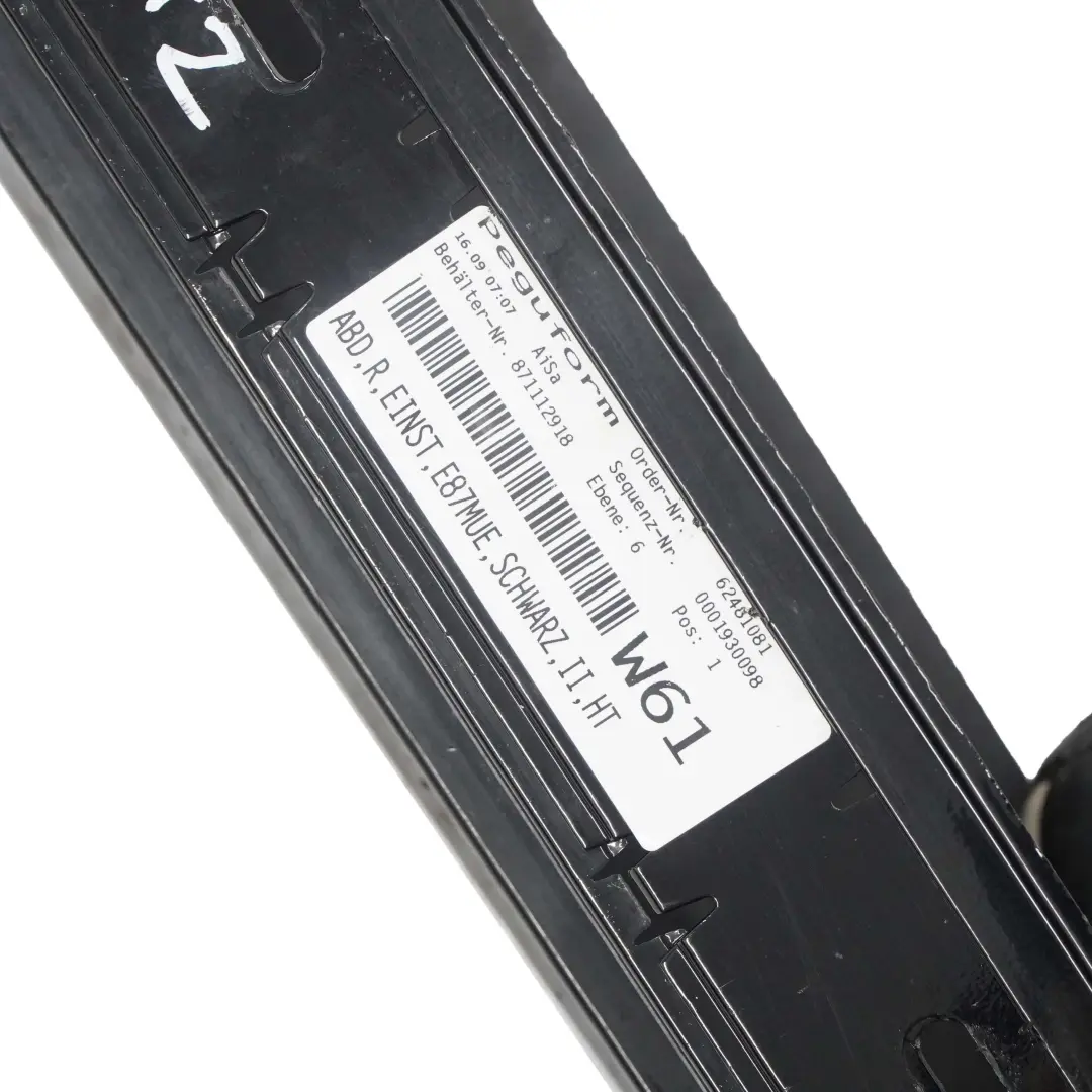  Seuil De Porte BMW E87 LCI E87 Jupe Latérale Droite Schwarz II 2 Noir - SKU 0036144-SCH2 - Numéro de pièce 0036144-SCH2